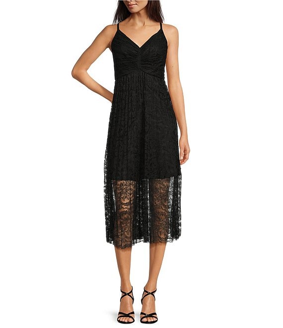 Calvin Klein plus size shops lace midi dress