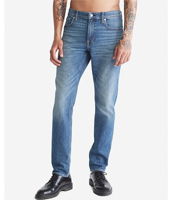 Color:Marrakech Indigo - Image 1 - Medium Wash Slim-Fit Stretch Denim Jeans