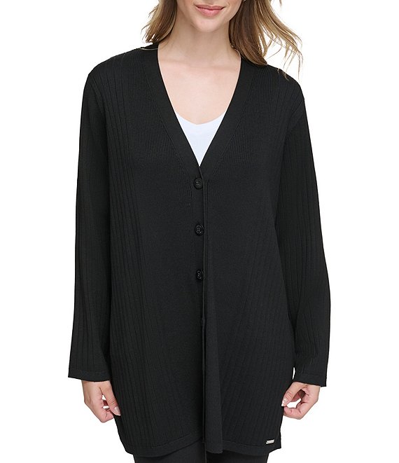 Calvin klein shop button front cardigan