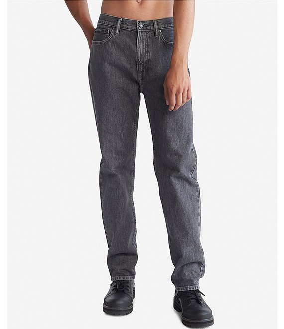 Color:Lava Stone - Image 1 - Standard Straight-Fit Stretch Denim Jeans