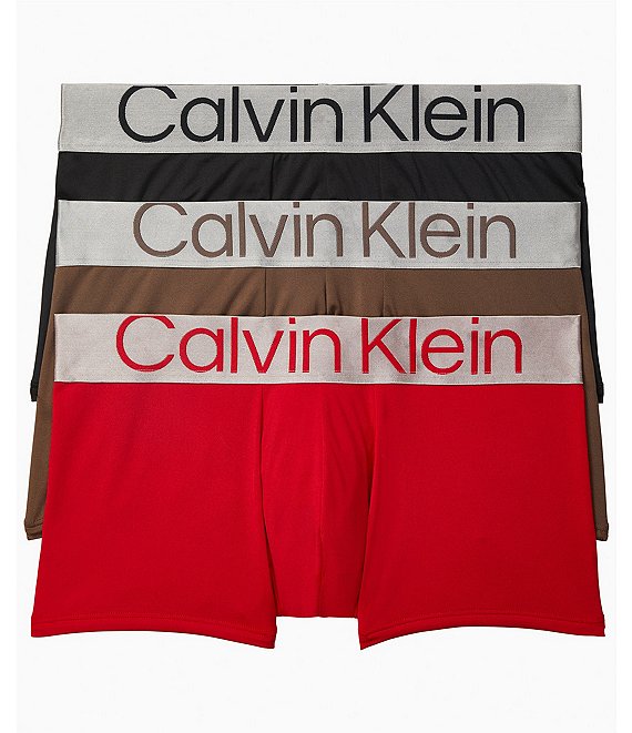 Calvin Klein Reconsidered Cotton Boxer Brief, 3-Pack, Black - Underwear