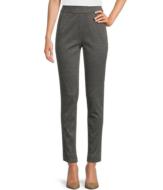 Calvin Klein Tapered Leg Front Slit Hem Pocketed Pull-On Coordinating Ankle  Pants