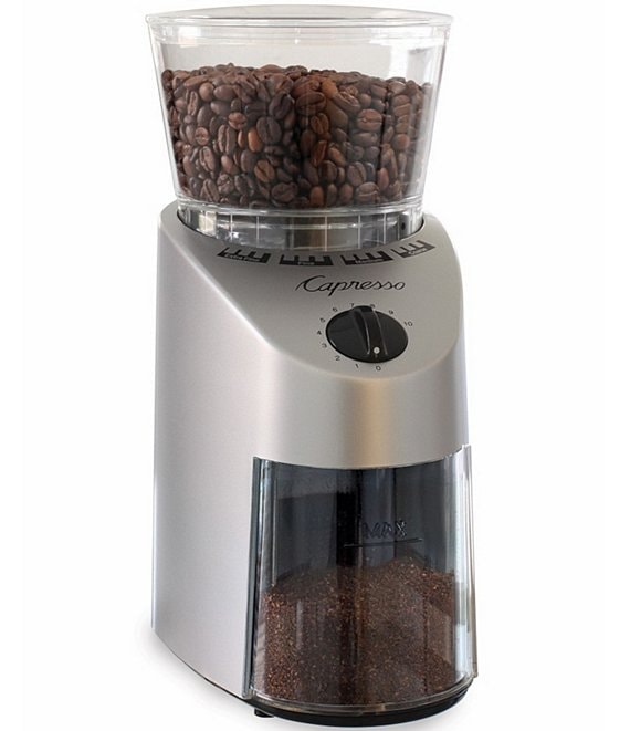 https://dimg.dillards.com/is/image/DillardsZoom/mainProduct/capresso-infinity-colonical-burr-stainless-finish-grinder/05898618_zi.jpg