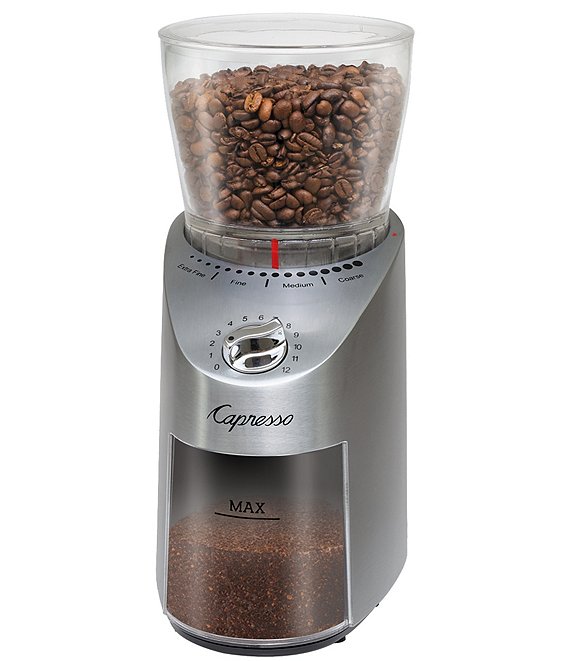 Capresso Infinity Plus Stainless Steel Conical Burr Grinder 