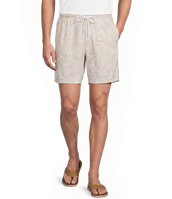 Caribbean Floral Print 7#double; Inseam Shorts
