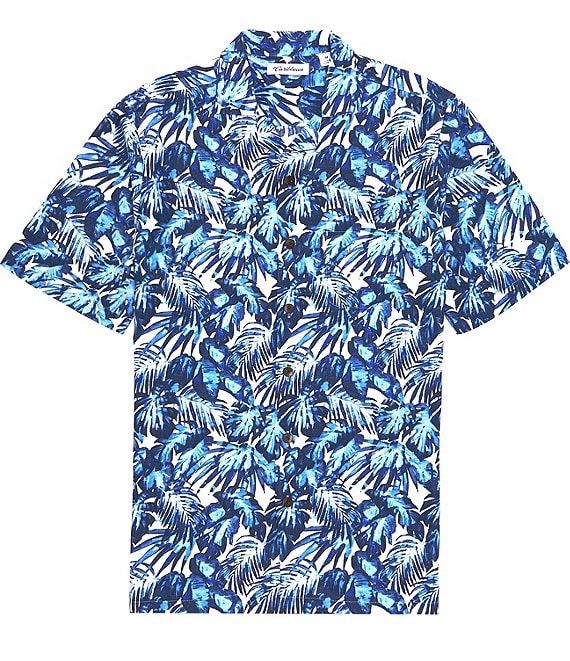 Caribbean Leaf Print Short-Sleeve Woven Shirt | Dillard's
