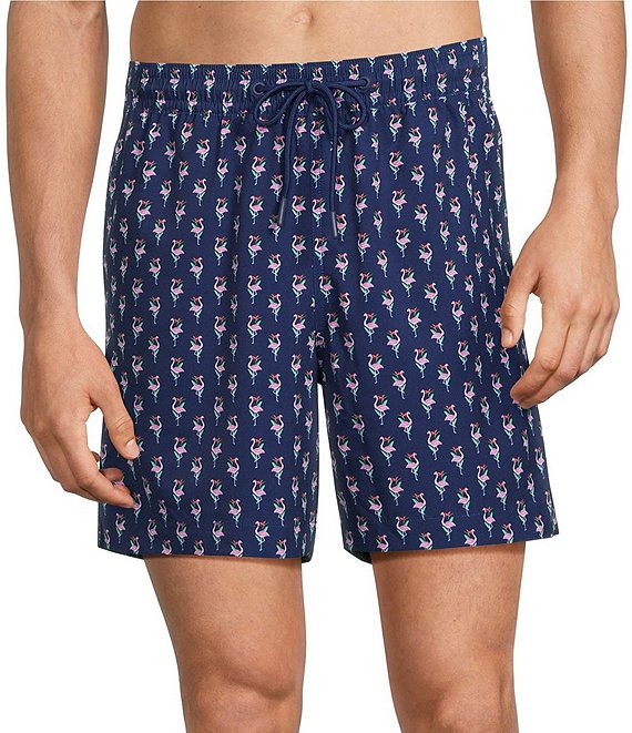 Caribbean Mini Flamingo 6#double; Cabana Swim Trunks