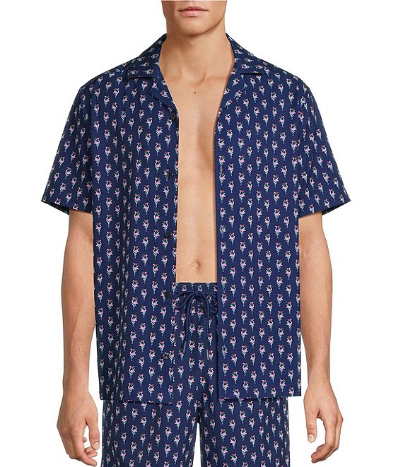 Caribbean Mini Flamingo Cabana Camp Top