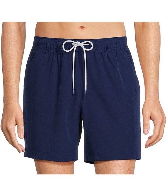 Caribbean Palmsway 6#double; Solid Swim Trunks