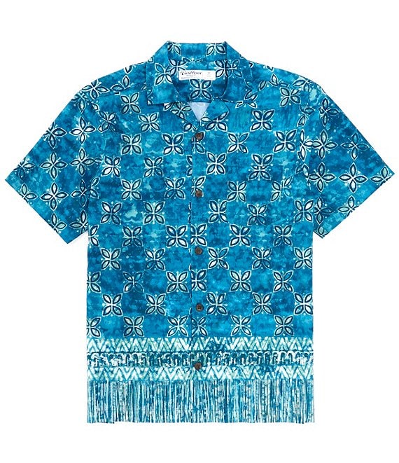 Caribbean Placed Batik Cabana Woven Top | Dillard's