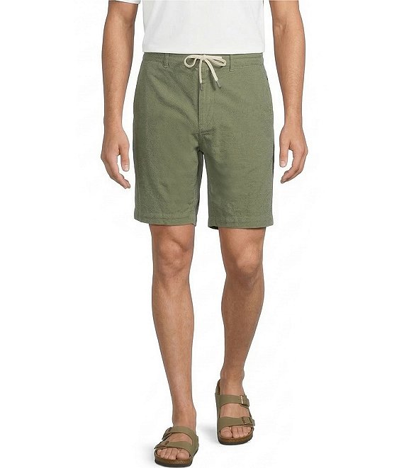 Caribbean Side Seam Embroidered 8#double; Inseam Shorts