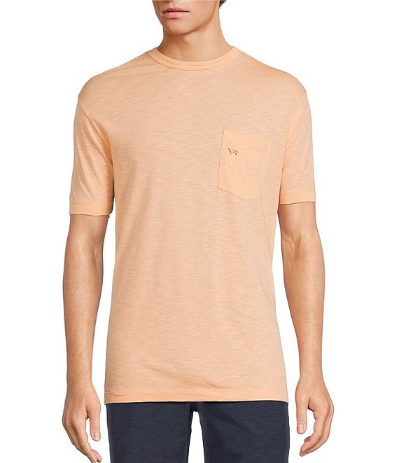 Caribbean Solid Short Sleeve Slub T-Shirt, Peach Fuzz - Image 1