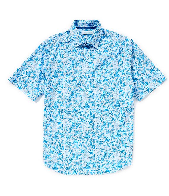 Caribbean Tiki Hula Short Sleeve Woven Shirt | Dillard's