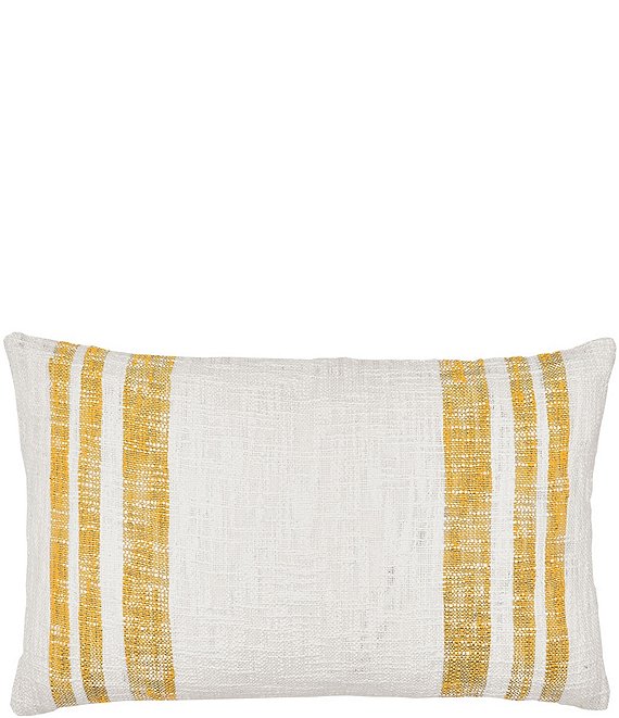 carol & frank Morgan Ochre Stripe Woven Decorative Pillow