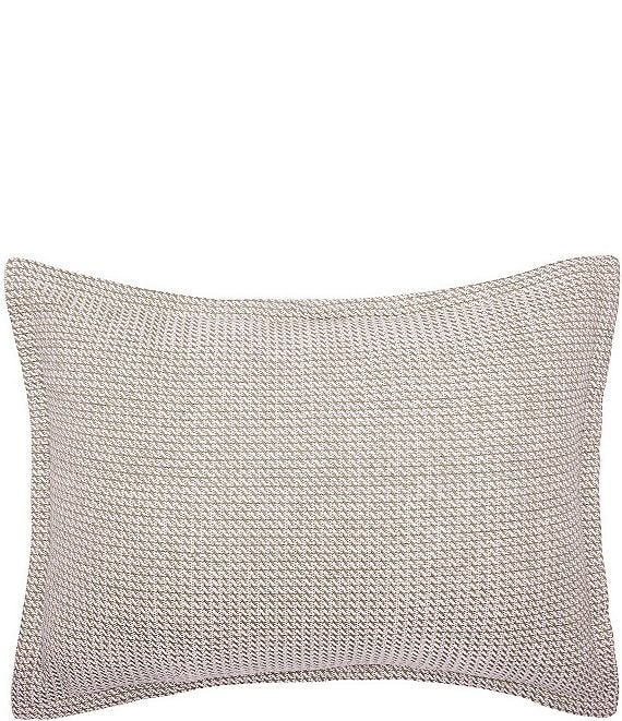 Color:Dune - Image 1 - Langford Yarn-Dyed Houndstooth Pattern Standard Pillow Sham