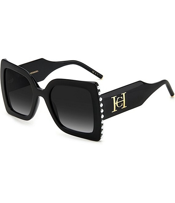 Color:Black - Image 1 - Women's CH0001 55mm Square Sunglasses