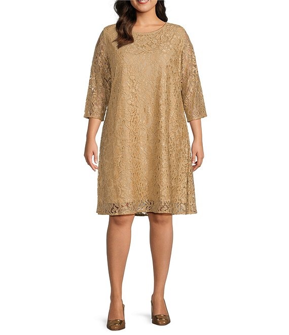 Plus size lace shift dress deals