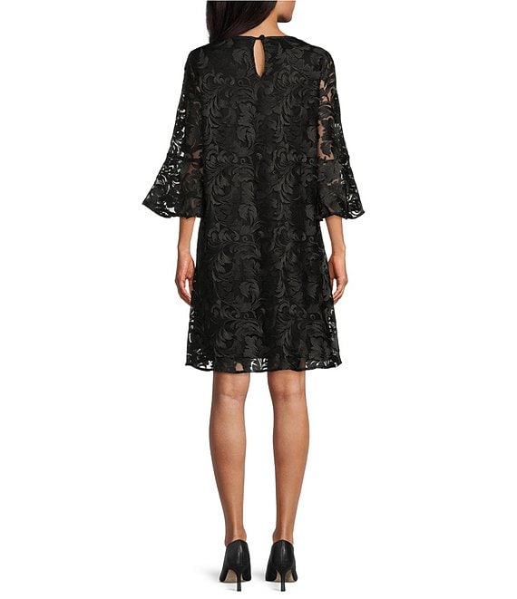 lace bell sleeve shift dress Caroline Rose Women's Bella Dress - Black - Size L