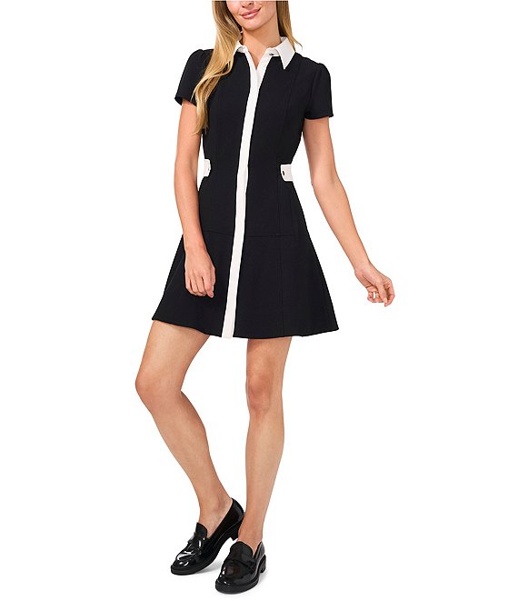 Collared fit and flare dress best sale