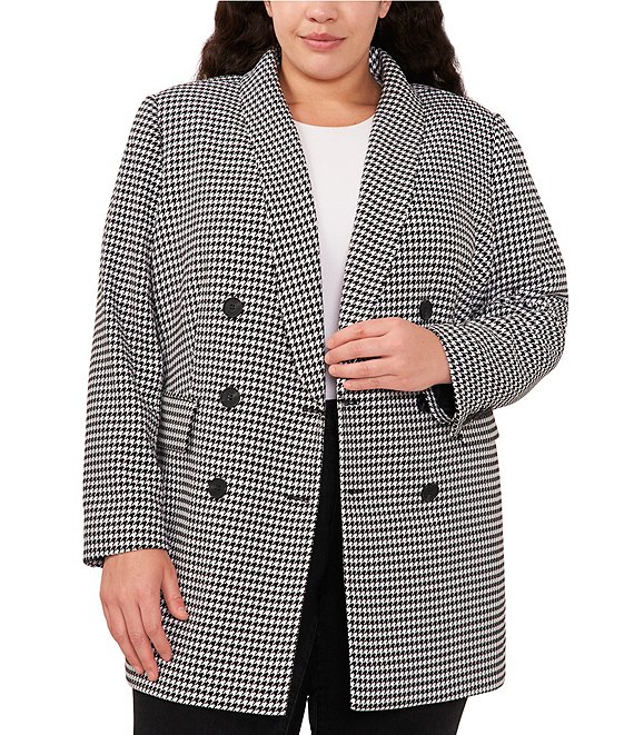 Plus size shop houndstooth blazer