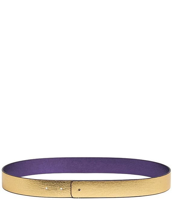 Cesoli 1.2#double; Metallic Reversible Leather Belt