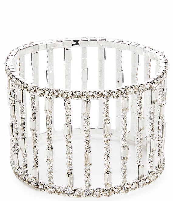 Cezanne Baguette Accent Statement Stretch Bracelet