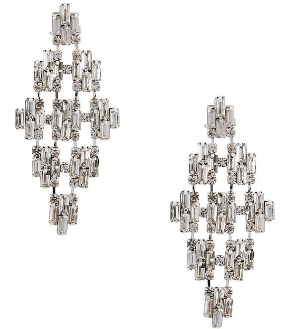 Cezanne Baguette Blocks Chandelier Earrings