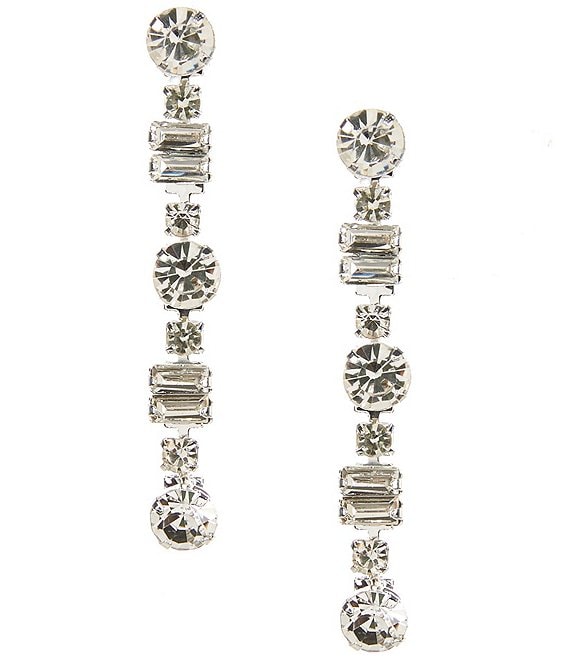 Cezanne Baguette Chain Drop Earrings