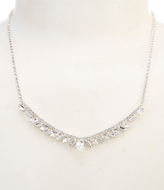 Cezanne Baguette Deco Trim Collar Necklace