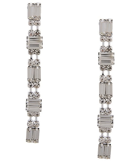 Cezanne Baguette Linear Earrings