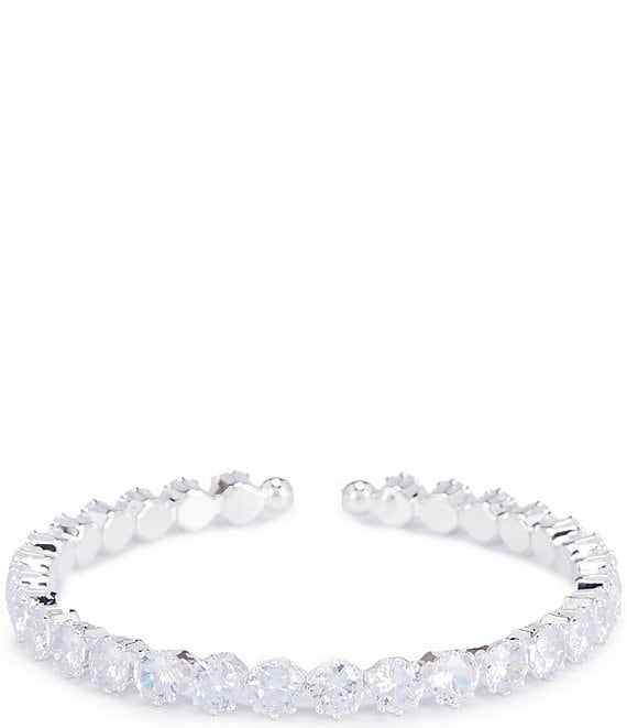 Cezanne Bezel Rhinestone Cuff Bracelet