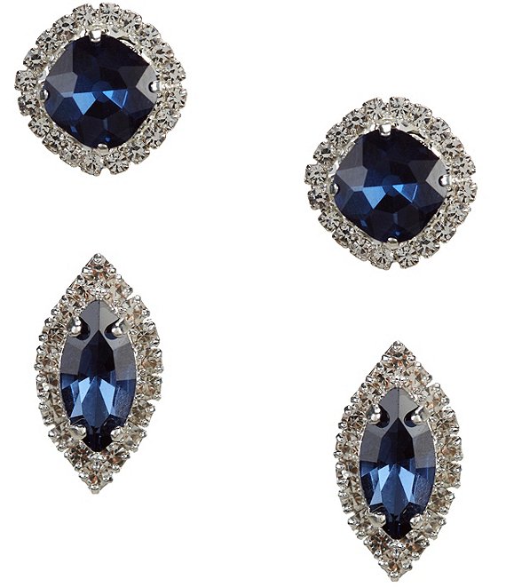 Cezanne Blue Duo Drop Earrings