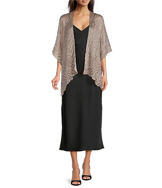Cezanne Champagne Chevron Weave Kimono