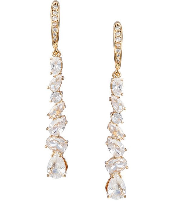 Cezanne Crystal CZ Multi Shape Linear Earrings
