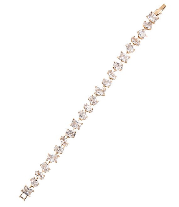 Cezanne Crystal CZ Stone Multi Shape Line Bracelet