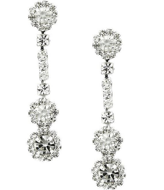 Cezanne Crystal Daisies Drop Earrings