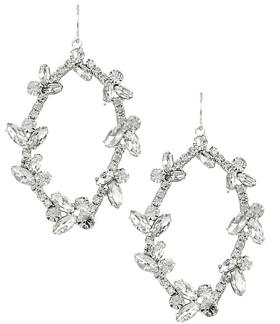 Cezanne Crystal Ivy Hoop Earrings