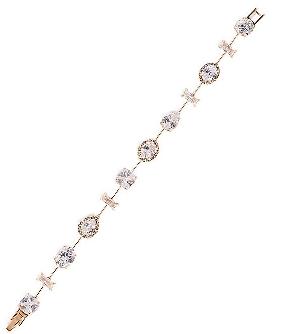 Cezanne Crystal Multi Stone Delicate Line Bracelet