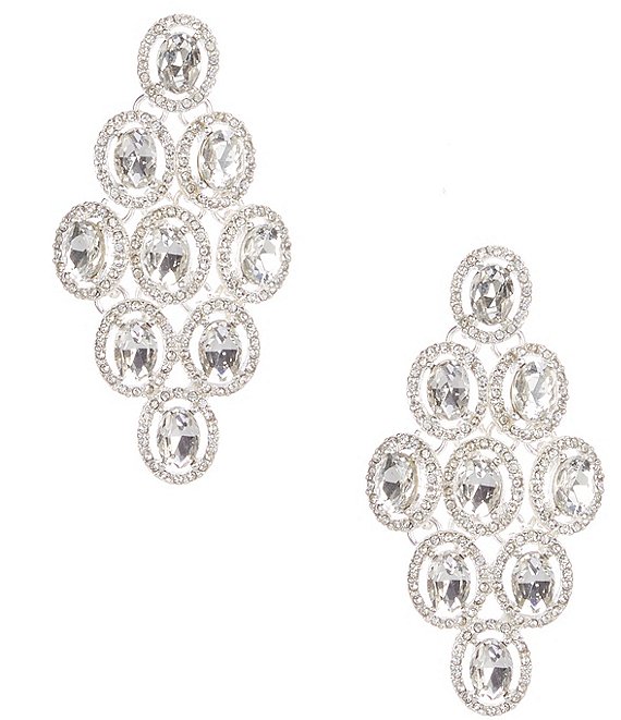 Cezanne Crystal Oval Stone Kite Drop Earrings | Dillard's