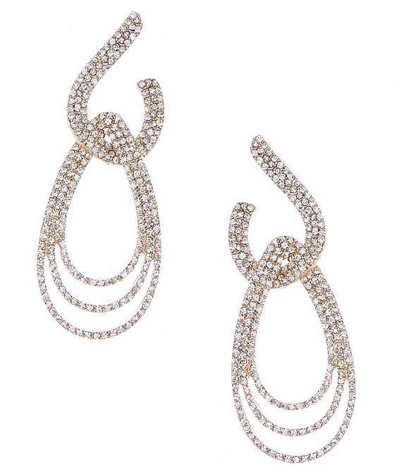 Cezanne Crystal Pave Orbital Teardrop Drop Earrings | Dillard's