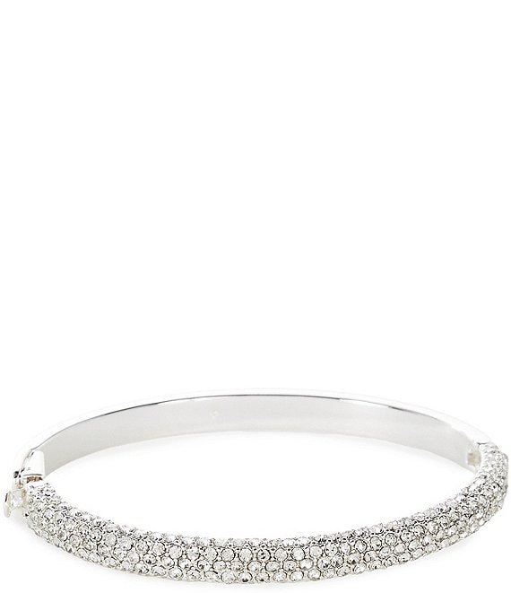 Cezanne Crystal Pave Stone Bar Hinge Bracelet