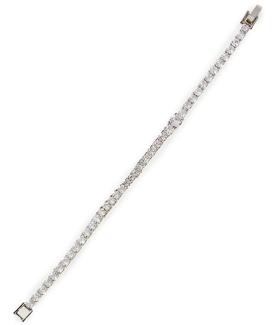 Cezanne Crystal Round Stone Line Bracelet
