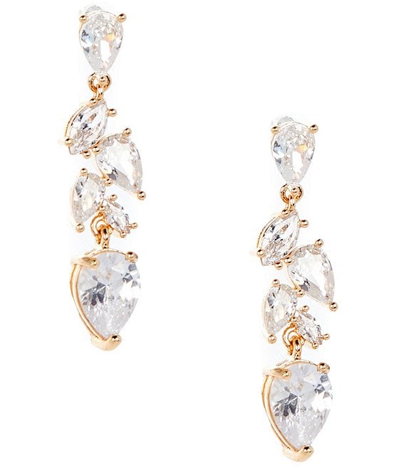 Cezanne eardrop CZ Stone Cluster Drop Earrings