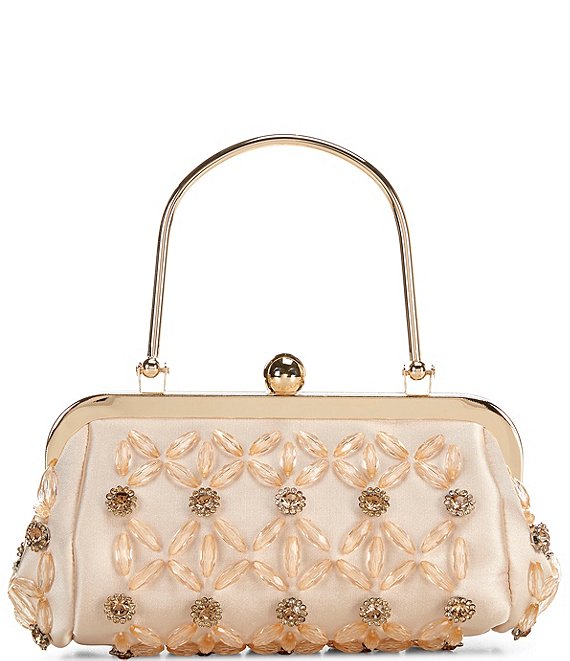 Cezanne Emie Beaded Frame Top Handle Clutch