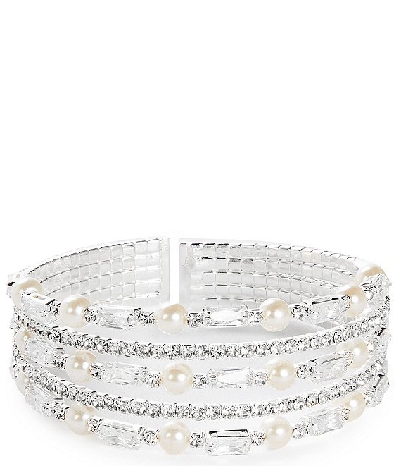 Cezanne Floating Rows Cuff Bracelet