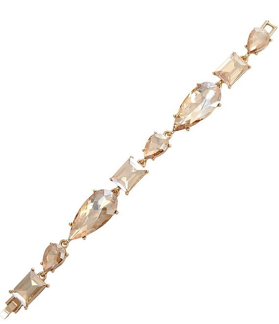 Cezanne Gold Stone Link Line Bracelet