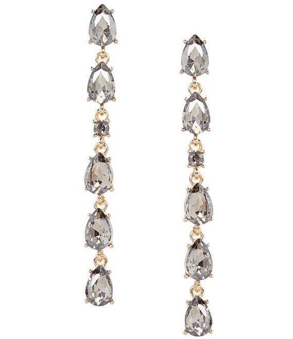 Cezanne Long Teardrops Link Drop Earrings