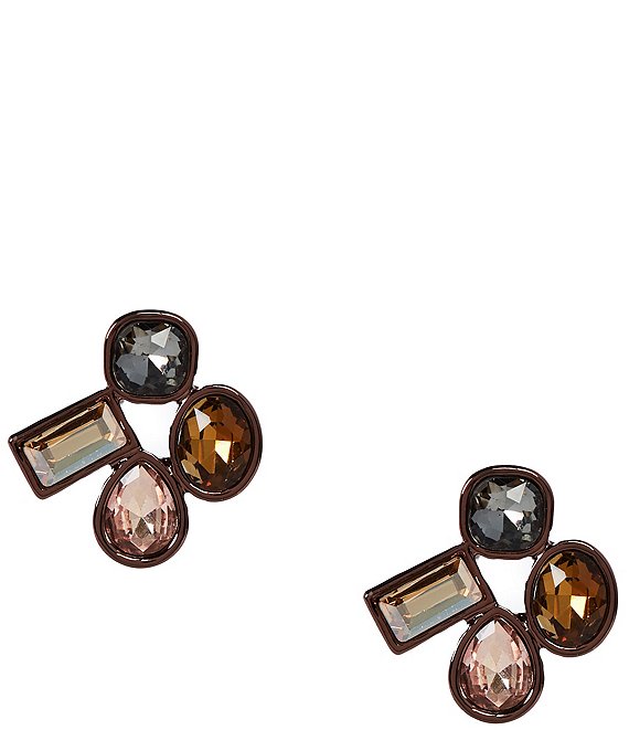 Cezanne Multi Stone Cluster Stud Earrings
