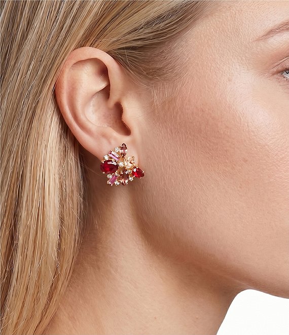 Cezanne Multi Stone Cluster Stud Earrings