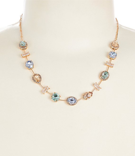 Cezanne Multi-Stone Frontal Short Strand Collar Necklace